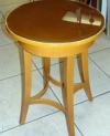 Maple Accent table with Glass Top