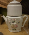 Antique Porcelain Tea Pot with infuser section