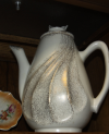 Vintage Gold/White Teapot