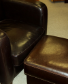 Ultra Comfortable leather chair and ottoman